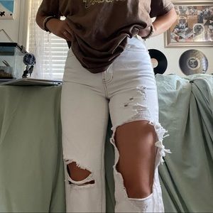 PacSun jeans white dad jeans